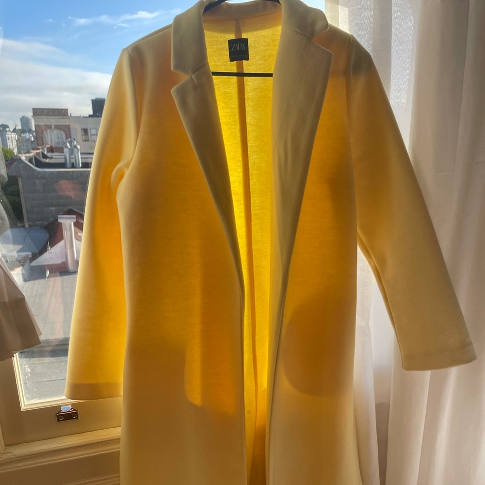 Zara Yellow Pea Coat
